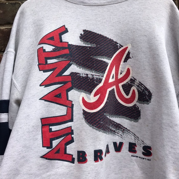 93 Atlanta braves crewneck by starter - Picture 2 of 6